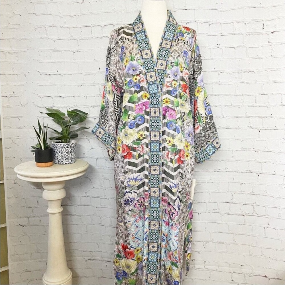 Johnny Was Multicolor Floral Patchwork Top - image 5